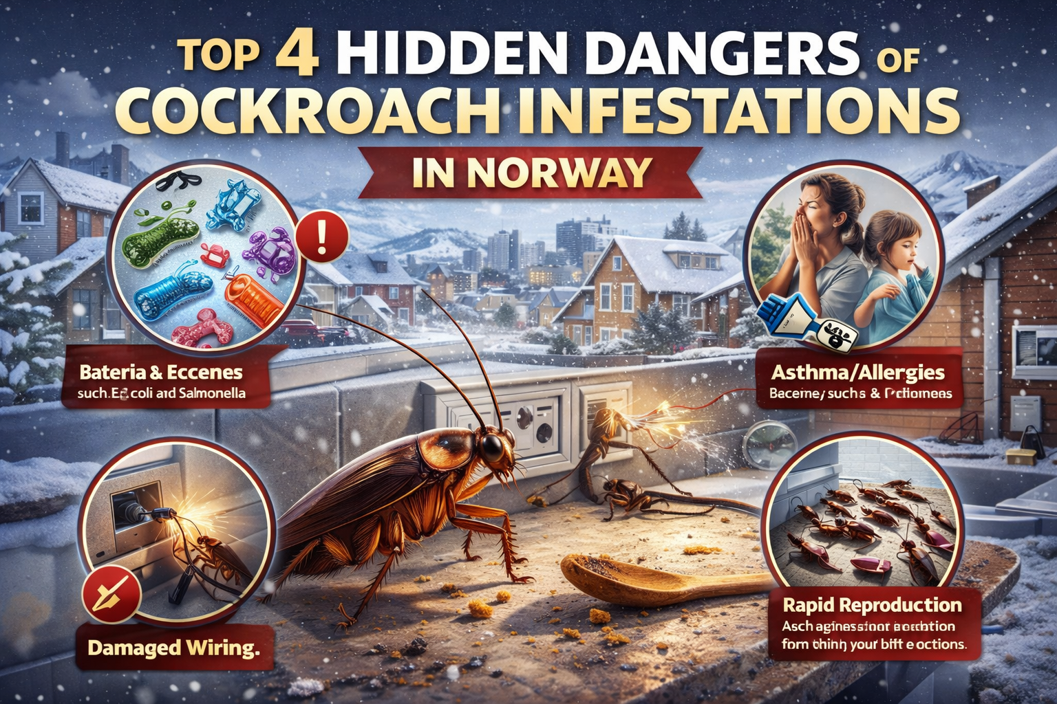 Top 4 Hidden Dangers of Cockroach Infestations in Norway