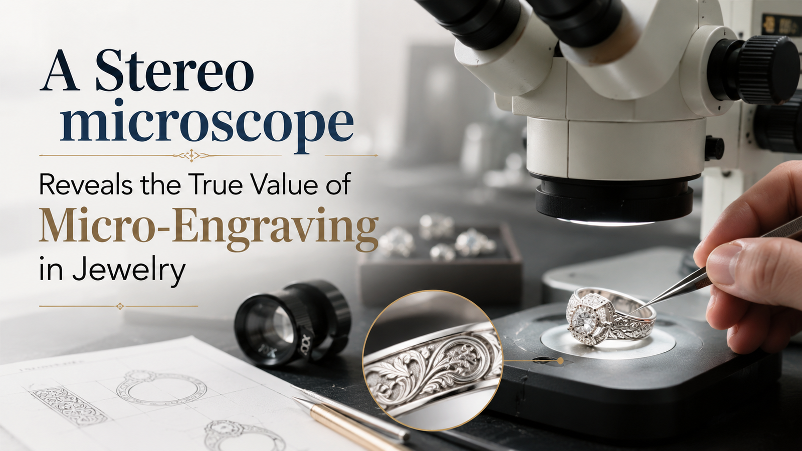 A Stereo microscope Reveals the True Value of Micro-Engraving in Jewelry