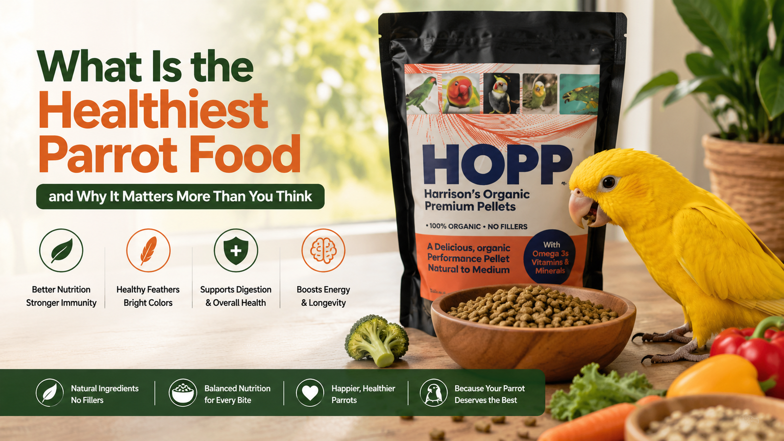 healthiest parrot food